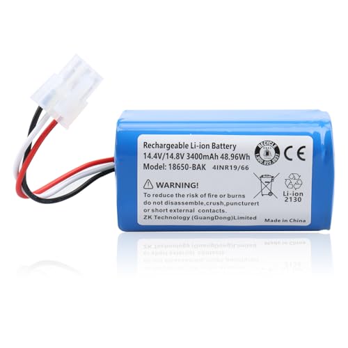 MXJFYY 14,4 V 3400 mAh Lithium-Ionen-Akku, kompatibel mit Miele Scout RX1, RX1-SJQL0, RX2 60, RX3 60 (Miele 9702922) Staubsauger