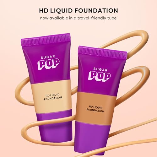 Image of SUGAR POP HD Liquid Foundation Tube with SPF 30 | Lasts upto 16hrs | Full Coverage | Water-Resistant | Matte Finish | 18ml - 15 Fig