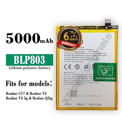Image of BLP803 Battery for Realme 7i / A53 / V3 Battery with 6 Month Warranty***** (R69)