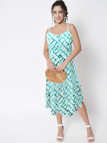Image of Women's Printed A-Line Dress || Summer Dress ||Cotton Dress with Pocket's || Beach Dress || Adjustable Straps