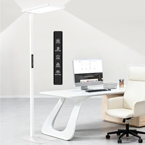 108W LED Floor Lamp, 8300LM Bright Full Spectrum Eye-Care Reading...