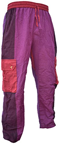 Gheri Mens Plain Striped Casual Multicolored Loose Cargo Trouser2