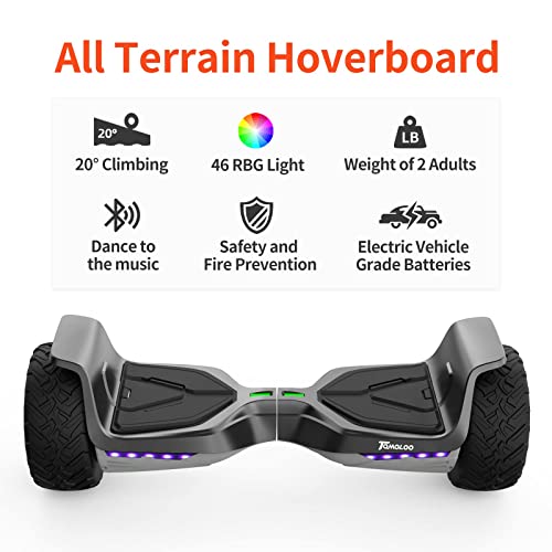 Advanride Hoverboard Ul2272 Certified, App Controlled 8.5 Inch Hover Board, Off-Road Electric Self Balancing Scooter With Bluetooth Music Speaker And Led Colorful Rgb Light For Kids And Adults #TOP1