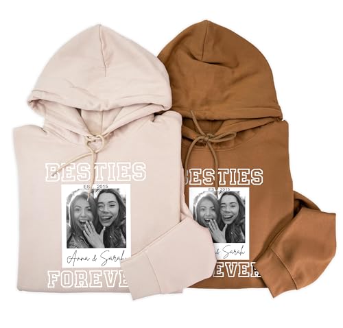 Personalized Besties Sweatshirts, Custom Names and Year Shirt, Sisters Matching Hoodie, BFF Gifts