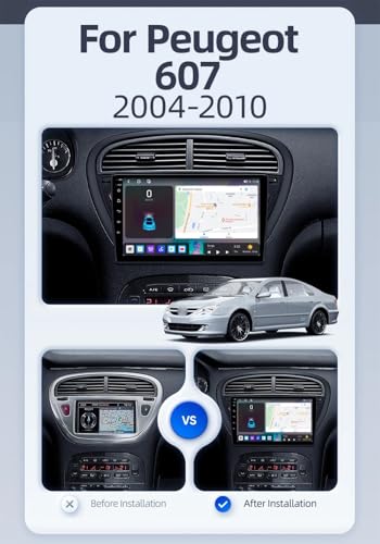 Autoradio Peugeot 607 Bluetooth 5.0 pour retrouver vos commandes au volant
