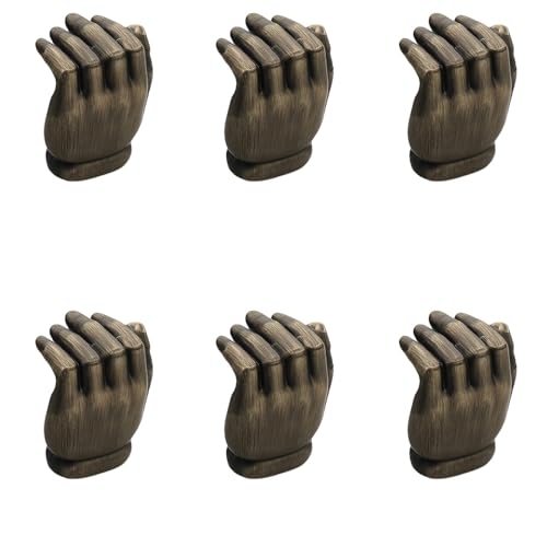 Image of Hand Design Knob for Drawer /Door Knob /Drawer Knobs /Decorative Knobs and Pulls /Door Hardware /Zinc Alloy (Antique Finish) Pack of 6-| 3 Years Warranty |