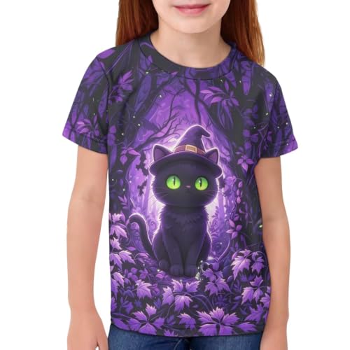 Image of Xhuibop Kids Tshirts Girls Boys 3-16 Years Summer Clothes for Teens Loose Fitting Tops