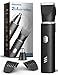 Body Hair Trimmer Men, 2-in-1 Grooming Kit, Ball Trimmer with Nose Hair Trimmer, Replaceable Ceramic Blade Heads for Men for Legs, Chest, Armpit and Nose, 2 Sensitive Combs, Waterproof, Travel Lock