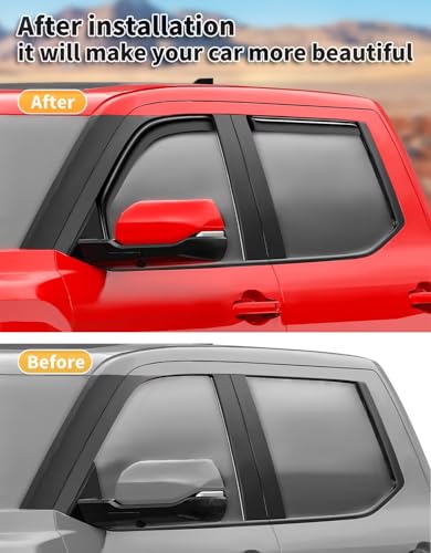 Image of Window Visors Rain Guards for Toyota Tundra CrewMax 2022-2026