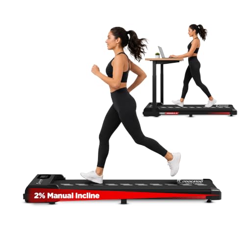 Image of Cockatoo SmartWalk 1A Slimmest Walking Pad for Home, with Speed 1-6Km /Hr, 3HP Peak, 2-Level Incline Underdesk Treadmill (Max Weight:100 kg)