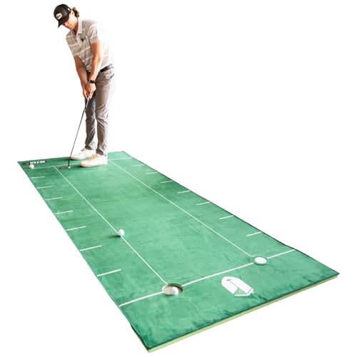The Indoor Golf Shop SIG LITE Putting Green 4 x 10 - Professional-Grade Indoor Practice Putting Mat - Realistic Feel - Easy Storage
