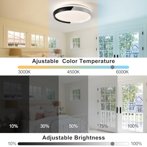 Hentag HT-MUSIC LIGHT 15IN Led Ceiling Light Fixture With Bluetooth Speaker, 15Inch 38W Dimmable Music Light thumb #2