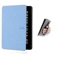 Capa Para Kindle Paperwhite 12ª Geração e Kindle Colorsoft 7" (SA569P, SA568B, SA58CB, SA59CP) – Função Liga/Desliga - Suporte Alça - Fechamento Magnético - Sistema de Hibernação (Azul Bebê)