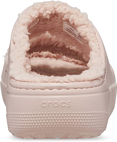 Image of Crocs Unisex-Adult Classic Cozzzy Sandals, Fuzzy Slippers and Slides, Pink Clay, 4 Men /6 Women