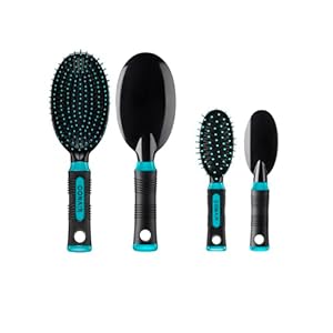 Conair Salon Results Hairbrush Set – Travel Hair Brush – Hairbrushes for All Hair Types – Travel size + Full-size Brush