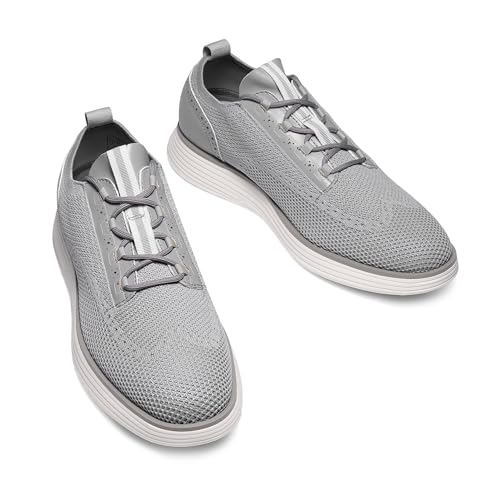 Bruno Marc Men's Oxfords - Classic Comfort,Size 8.5,Grey Mesh,SBOX2414M