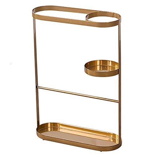 Unknow Paragüero Bastidor Dorado liviano, paragüero Simple Moderno con Ganchos para Restaurante Hotel Office Home (Tamaño: S)