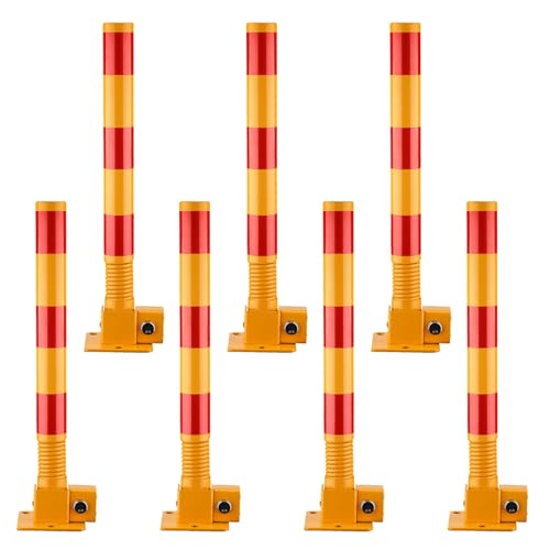 Borne de sécurité en Acier Robuste avec Colliers réfléchissants - Solutions de signalisation et de contrôle de la Circulation pour Une visibilité Accrue sur Les parkings