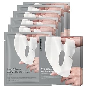 Collagen Face Mask Hydrating Overnight Collagen Face Mask (6 pcs/1 Box) Deep Collagen Anti Wrinkle Lifting Mask – Pure Collagen Films for Improve Elasticity Firming And Moisturizing