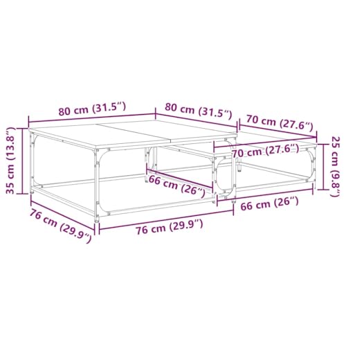 Table basse bois vieilli gain de place : la solution modulable pour petit salon