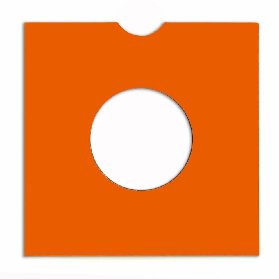 50 x 7 Orange Record Vinyl Card Sleeves Covers Replacement Covers
