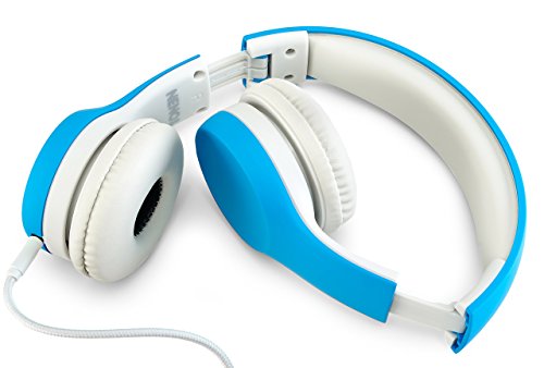 Nenos Children Headphones Kids Headphones Children's Headphones Over Ear Headphones Kids Computer Volume Limited Headphones For Kids Foldable (Blue) #TOP3