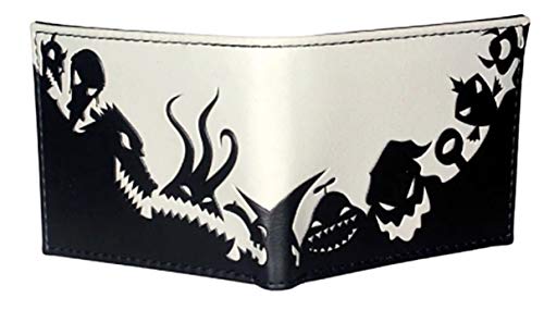 Jack Oogie Boogie Bi-Fold Wallet - Adults, Fans of The Nightmare Before Christmas - Unisex - Faux Leather - RFID Protected - Green - Cartoon Theme