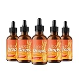 (5 Pack) LipoDrops, Official LipoDrops Natural Support Liquid, LipoDrops Premium Health Support, LipoDrop Supplement for Daily Wellness Advanced Formula Reviews Droppers, 5 Month Supply 150 Servings