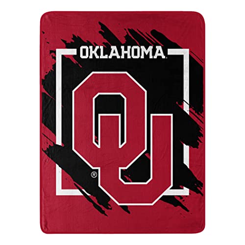 Northwest The Company Oklahoma Sooners Blanket 46x60 Micro Raschel Dimensional Design Rolled