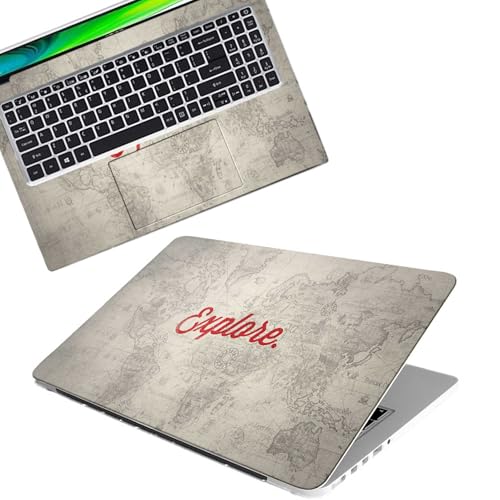 Image of Galaxsia Explore The World Full Body Vinyl Laptop Skin /Sticker /Cover Upto 15.6 Inches Laptops Laminated-Removable-HD Quality Compatible for Hp-Dell-Sony-Lenovo-Asus etc.(15x10 Inches)