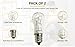 OCS Parts 2-Pack WE05X20431 Dryer Drum Light Replacement | 10W 120V E12 Specialty Appliance Bulb Replacement Part for Clothes Dryers (2)