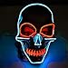 Produktbild Queta Halloween Maske LED Beleuchtung Maske Scary Maske Leuchtenden Schädel EL Draht Leuchtmaske Fest Karneval Kostüm Party (Rote Augen)