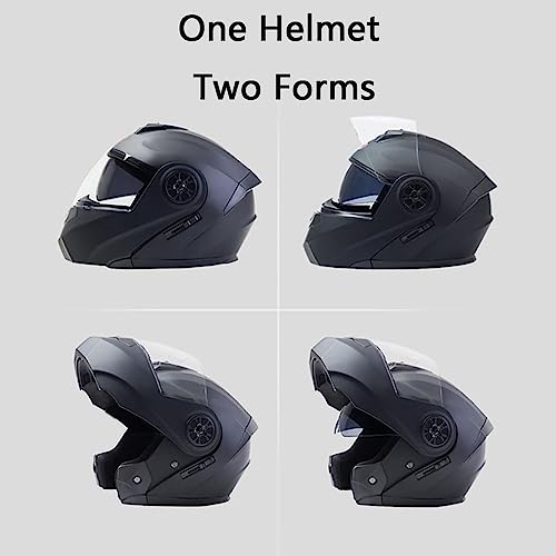 Zhtbate Casco Integrato Apribile Con Interfono Omologati Ece Casco Moto Modulare Bluetooth Caschi Modulari Per Uomo Donna Con Doppia Visiera Casco Integrale Casco Crash - 2