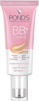 POND'S BB+ Cream, Instant Spot Coverage + Light Make-up Glow, Natural 30g