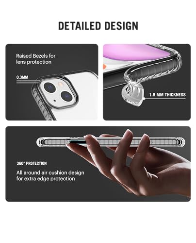 Image of DailyObjects Polycarbonate Case for iPhone 14 Compatible with Mag-Safe Wireless Charging,Stride 2.0 Slim Shockproof Back Cover with Inner Magnetic Ring,Transparent