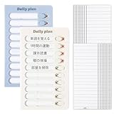 忘れ物チェッカー 2個セット チェックリスト TO DO リスト やることリスト子供 持ち物チェッカー ブランクカード20枚付き 日々の計画 雑用チャート メモ帳 スケジュール 項目 メモ 仕事 時間管理ノート タスクチェッカー (ベージュ＆ブルー)