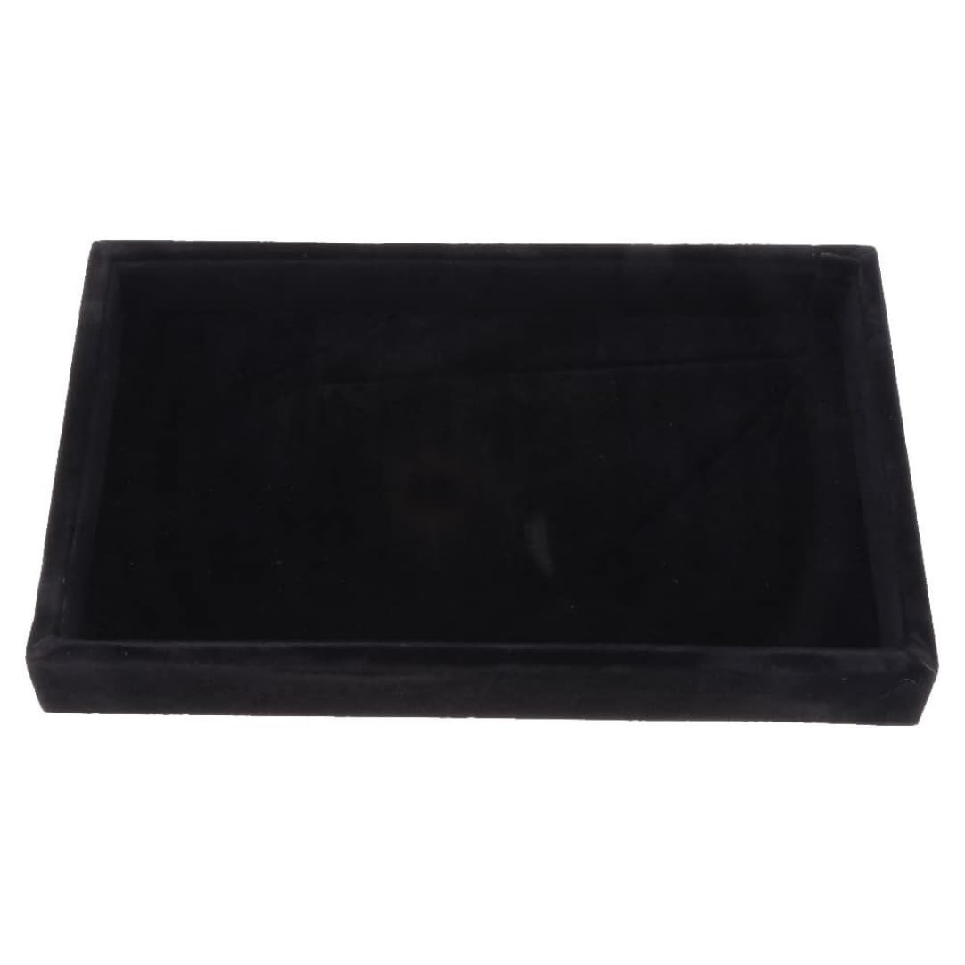 Jewelry Display Tray - Velvet Bracelet Watch Anklet Display Pad, Black