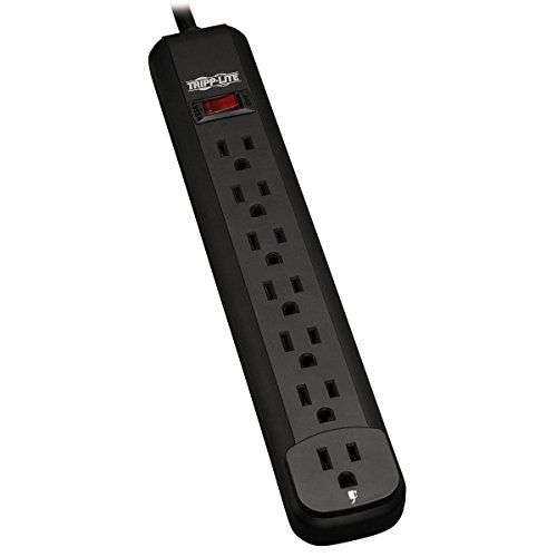 Tripp Lite 7 Outlet Power Strip NEMA 5-15R AC 25' Cord 5-15P Black Housing (PS725B)