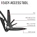 COAST CT225 11-in-1 Multi-Tool, Spring-Assisted Multi-Plier, File, Wire Cutter, Saw, Mini Knife, 3 Screwdrivers, Bottle and Can Opener with Leather Punch - EDC