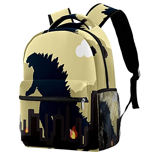 Sac à dos pour filles et garçons ado avec motif dinosaure