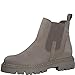MARCO TOZZI Damen Chelsea Boots aus Leder Blockabsatz, Braun (Taupe Nubuck), 40 Chelsea Boots günstig Kaufen-MARCO TOZZI Damen Chelsea Boots aus Leder Blockabsatz, Braun (Taupe Nubuck), 40