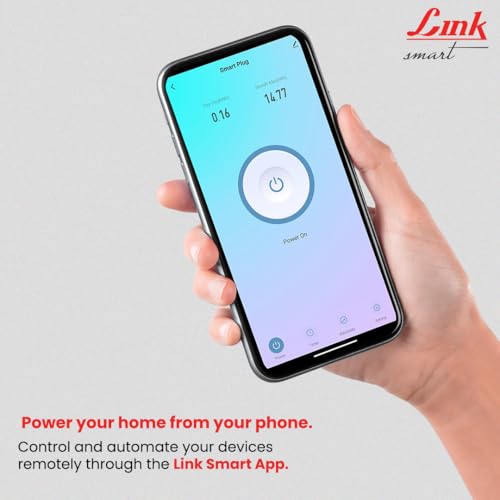 Image of Link NEO+ Wi-fi Smart plug 16A (Black) | App Control, Energy Monitoring, Timer & Scheduling | Large Appliances like Geysers, Microwave Ovens, Air Conditioners | Plug & Play Smart Automation