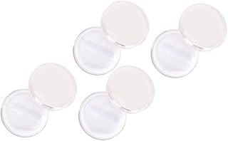 فوميز. 4 قطع من صناديق البودرة والمكياج ومستحضرات التجميل للسفر، حاوية شفافة لمسحوق الوجه والمكياج والدقيق، حاوية بودرة محمولة