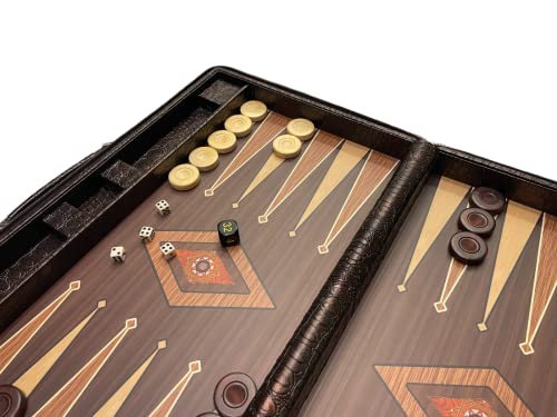 Backgammon-Koffer von My Pet Elephant Medium in Kunstleder