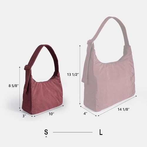 Image of FASTFAIRY Nylon Shoulder Bag - Adjustable Quilted Strap, Structured Slouchy Design with Interior Zip Pocket