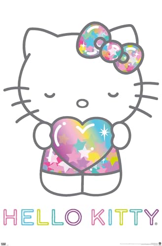 Hello Kitty: 20 Starshine - Heart Wall Poster, 34L' x 22.4W', Unframed Version