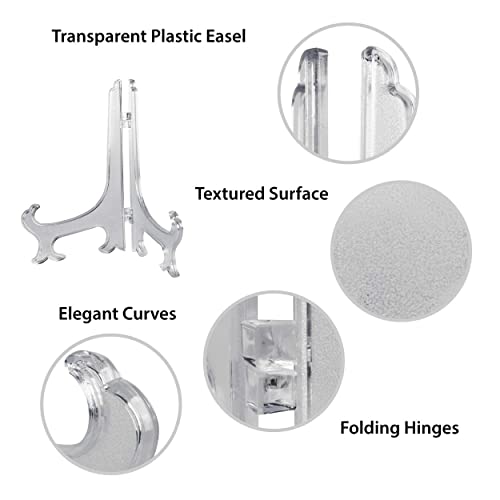 Super Z Outlet 8.5" Clear Plastic Easels Or Stand/Plate Holders To Display Pictures, Placecards, Or Other Items At Weddings, Home Decoration, Birthdays, Tables (12) #TOP6