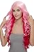Kalyss women's long pink curly cosplay wigs