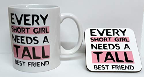 Top Banana Gifts Every Short Girl Needs a Tall Friend - Divertente tazza e sottobicchiere
