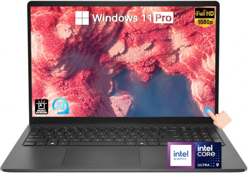 Image of Dell 15.6 Touchscreen Laptop, Intel Core Ultra 7 255U (12-Core, 5.2 GHz), 16 GB DDR5 RAM, 1 TB SSD, 15.6 inch FHD 220 Nits Display, Copilot AI, Bluetooth 5.4, Backlit KB, Wi-Fi 6E, Windows 11 Pro